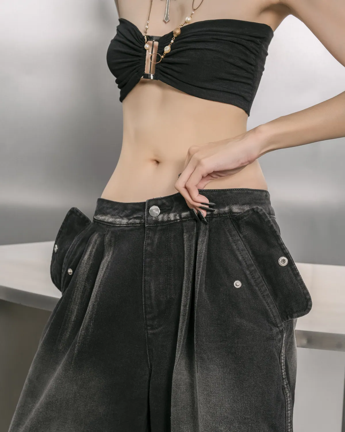 Residue — Washed Wide Denim