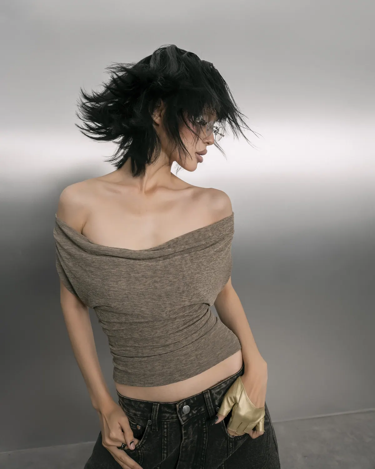 Drift — Off-Shoulder Knit, view 3