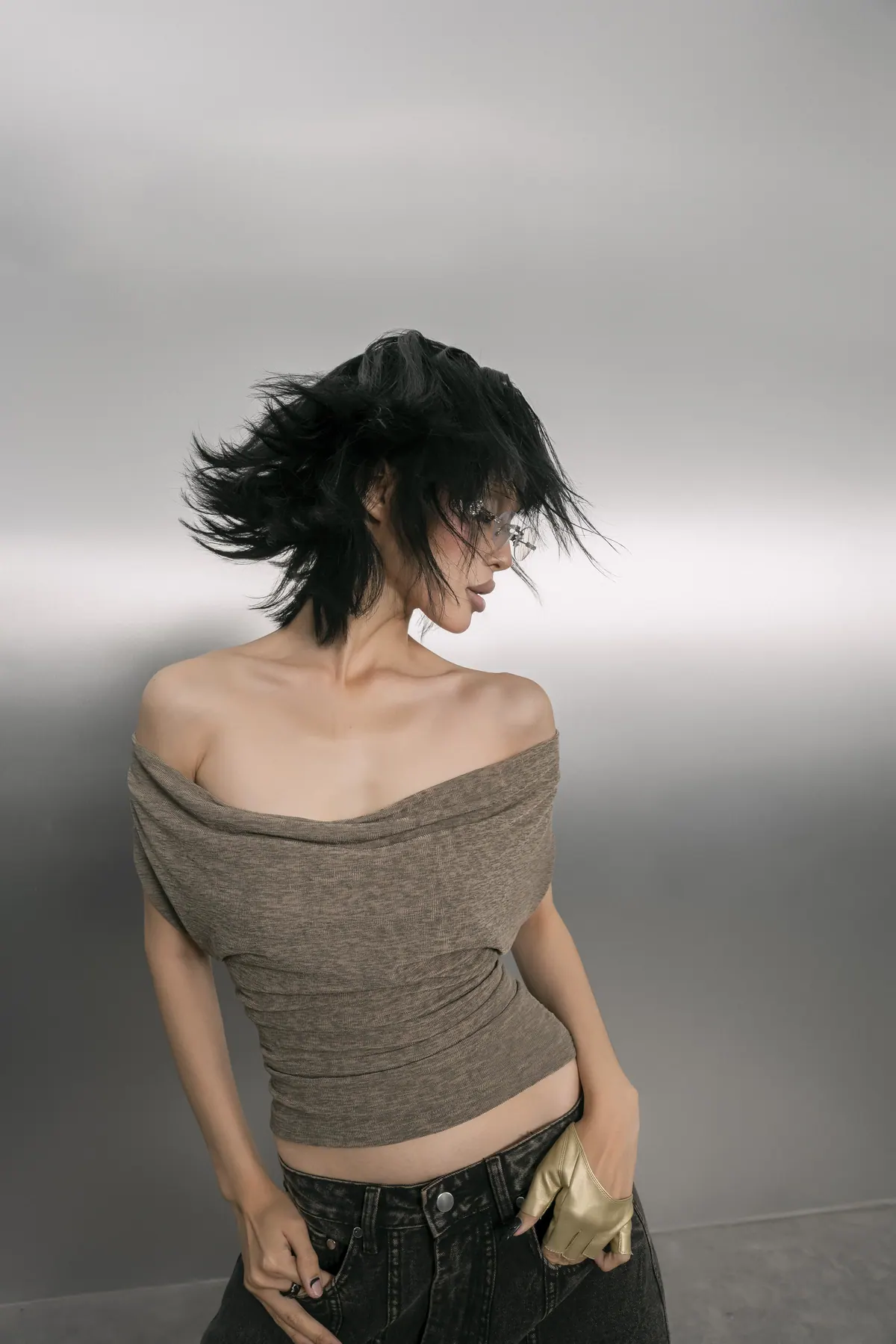 Drift — Off-Shoulder Knit, view 6